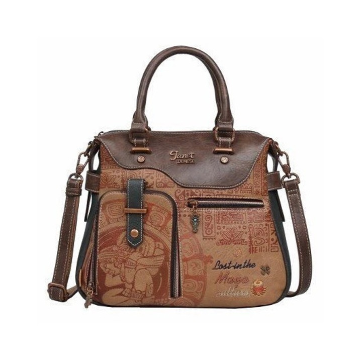 Geantă de umăr, Janet Denese, J-127-MAYA JOURNEY, maro