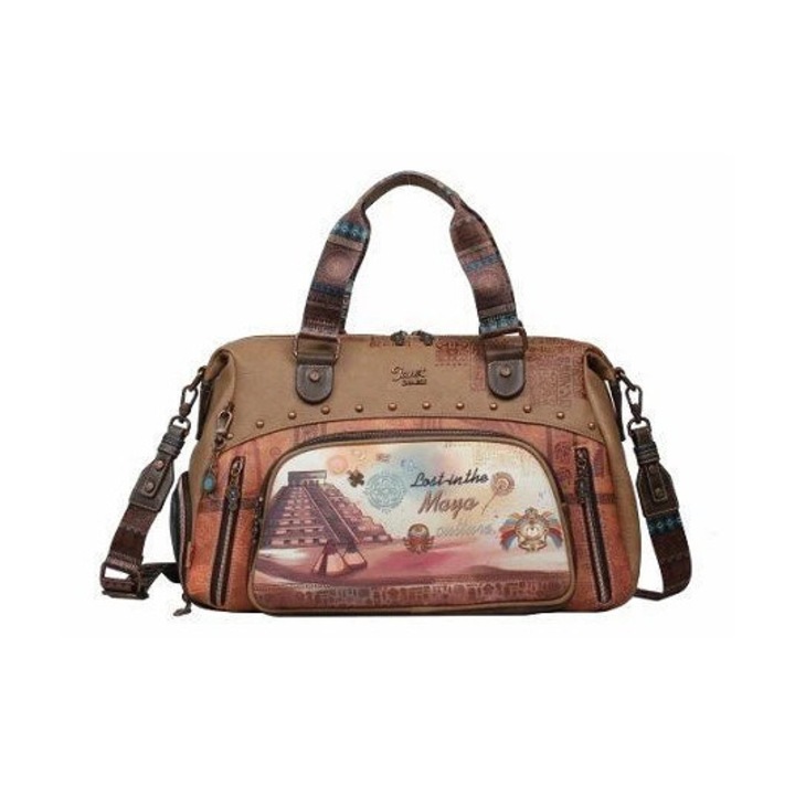 Geantă de umăr Janet Denese, J-017D-MAYA JOURNEY multicolor