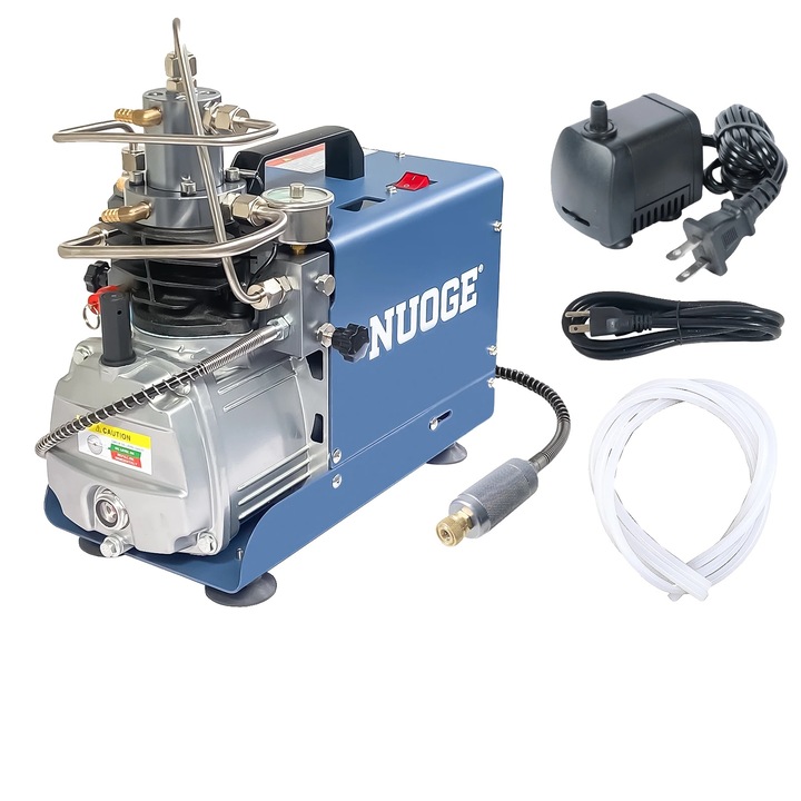 Compresor de aer, 220V, presiune mare, sistem de racire cu ventilator si apa, set complet NUOGE