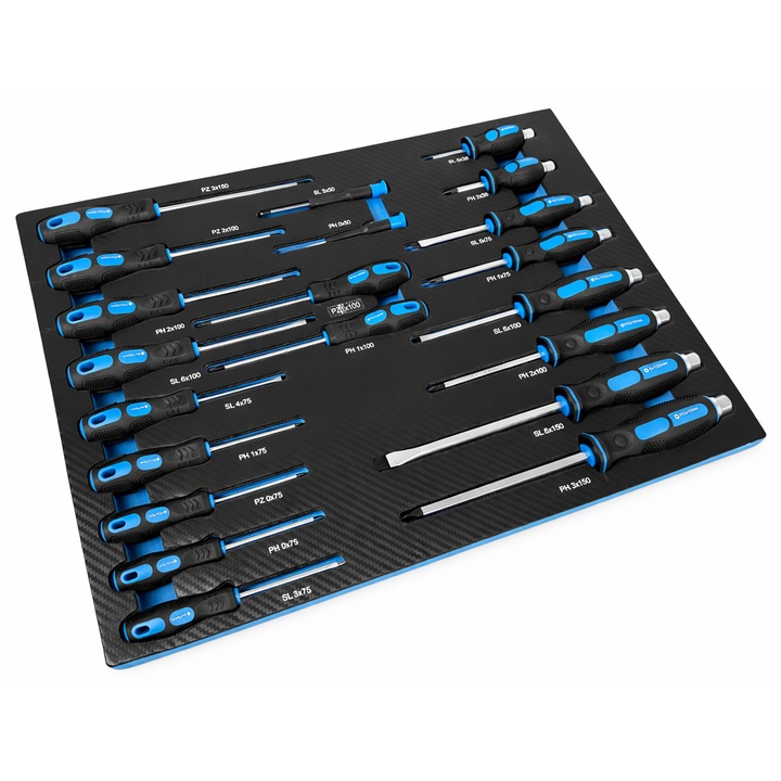 Модул за шкаф, Gebo Tools, за инструменти, с професионални отвертки, 21 части