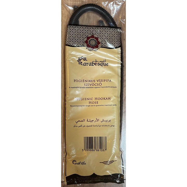 Furtun igienic de narghilea de unica folosinta, Tuffahtain, 150 cm, plastic, negru