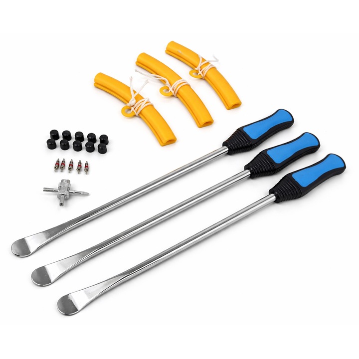 Feszítővas, Gebo Tools, fogantyúval gumiabroncshoz, felni védelemmel, 22 db