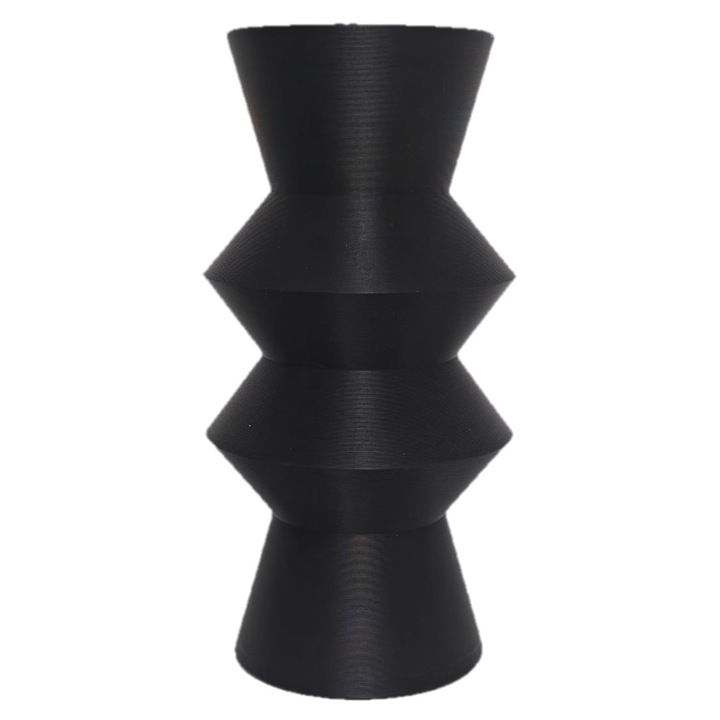 Vaza decorativa Suki, culoarea negru, diametru 10 cm, inaltime 20 cm