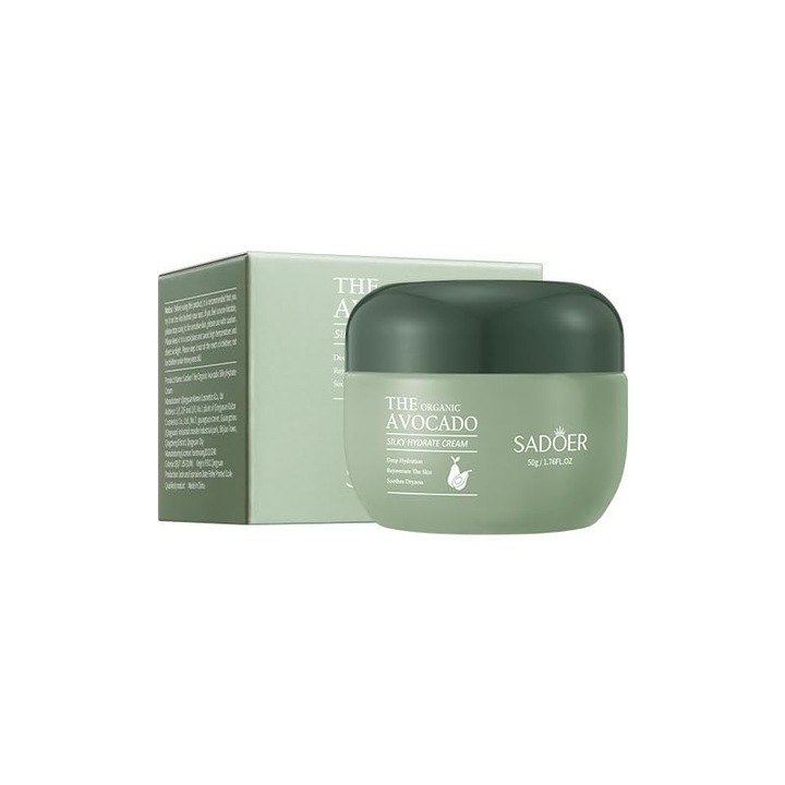 Bio avokádós hidratáló arckrém, Sadoer, olajkontroll, 50g, szett