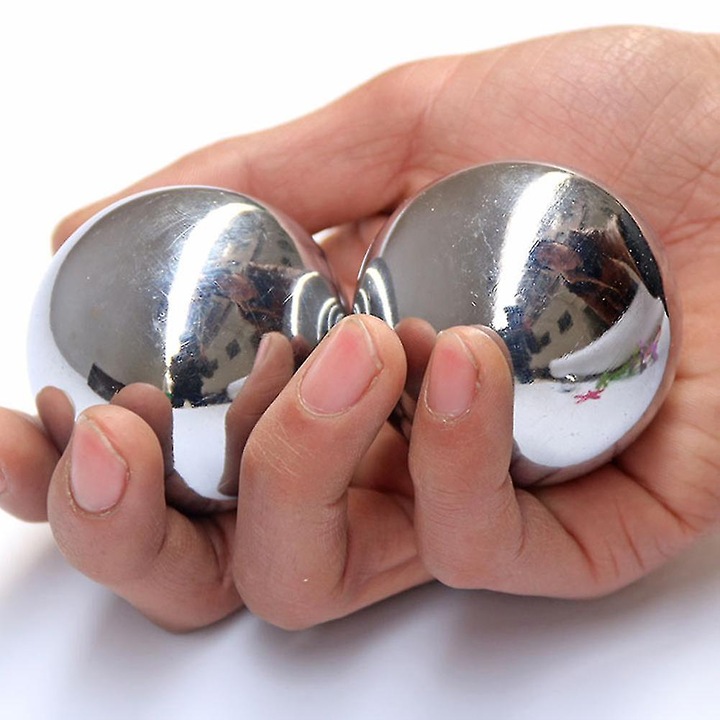 Mingi fitness Baoding, set de 2 mingi, imbunatatire agilitate, relaxare, 5.3cm