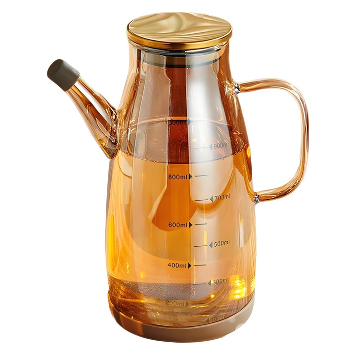 Olajadagoló flakon, Ultrixe, 600ml, skálával, sascsőrrel, üveg