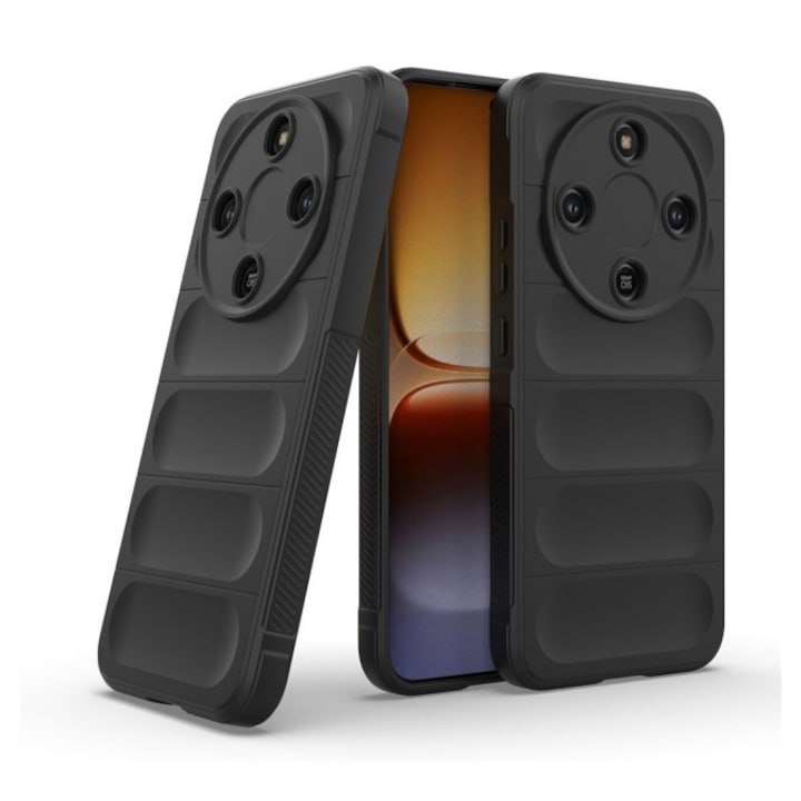 Husa Pentru Honor Magic 8 LITE, Super Grip, MicroFibra la Interior, Anti Soc - Negru