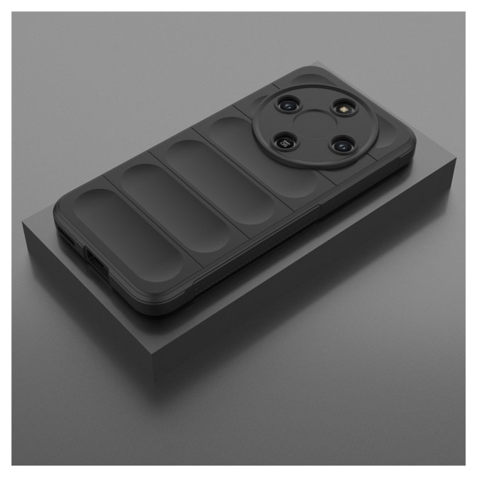 Husa Pentru Honor Magic 8 LITE, Super Grip, MicroFibra la Interior, Anti Soc - Negru