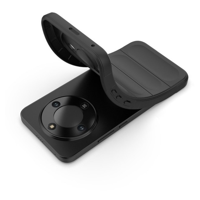 Husa Pentru Honor Magic 8 LITE, Super Grip, MicroFibra la Interior, Anti Soc - Negru
