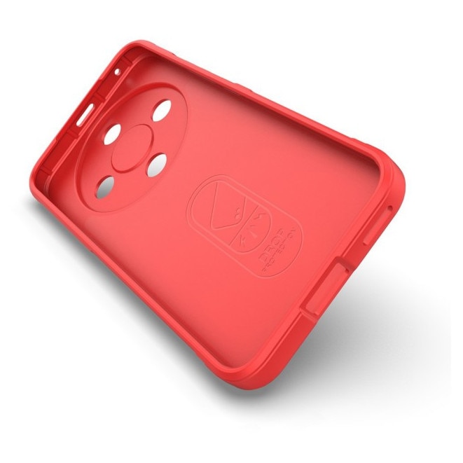 Husa Upzz® Magic Shield Pentru Honor Magic 8 LITE, Super Grip, MicroFibra la Interior, Anti Soc - Rosu