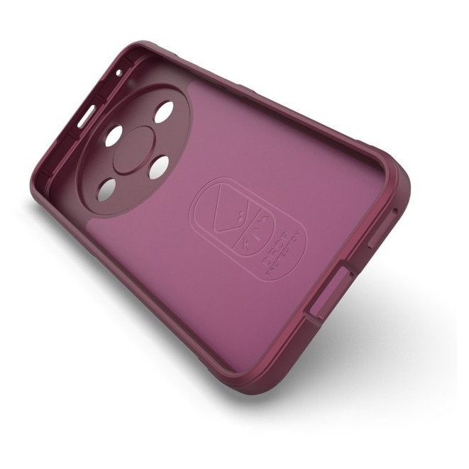 Husa Upzz® Magic Shield Pentru Honor Magic 8 LITE, Super Grip, MicroFibra la Interior, Anti Soc - Bordeaux