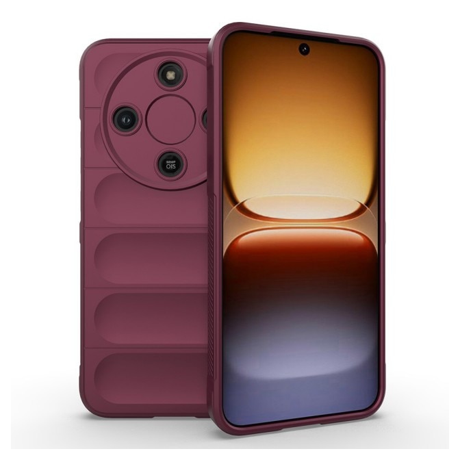 Husa Upzz® Magic Shield Pentru Honor Magic 8 LITE, Super Grip, MicroFibra la Interior, Anti Soc - Bordeaux