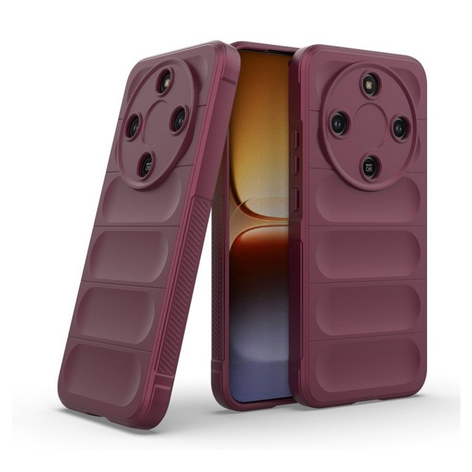 Husa Upzz® Magic Shield Pentru Honor Magic 8 LITE, Super Grip, MicroFibra la Interior, Anti Soc - Bordeaux