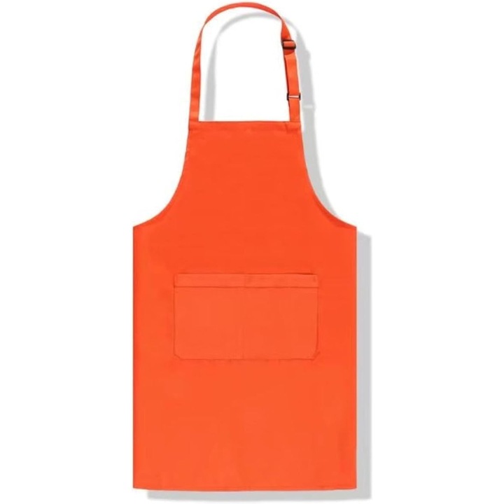 Sort de bucatarie unisex din bumbac poliester, ajustabil, cu 2 buzunare, impermeabil, 75cm, multicolor