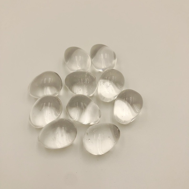 Set 5 pietre ou din cuart transparent 15x20mm, decorare Paste