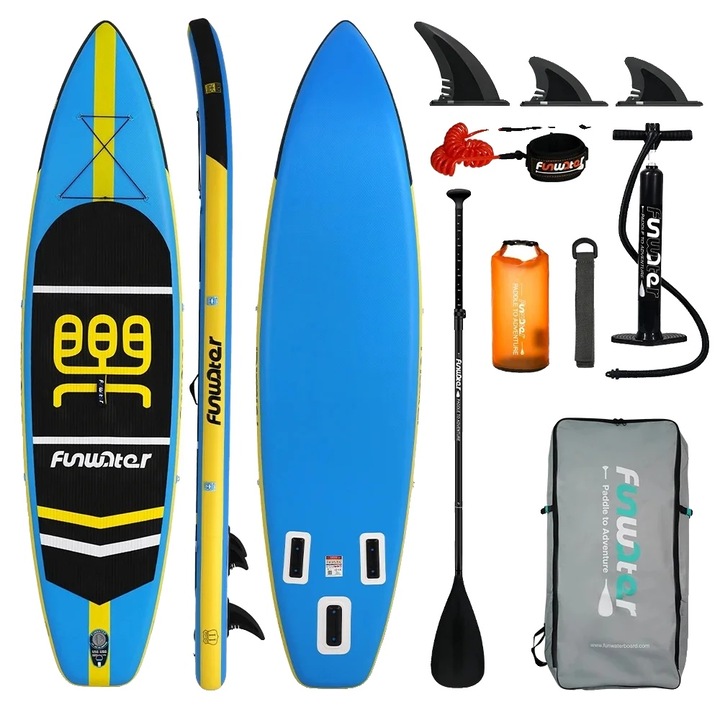 Placa de Stand Up Paddle Funwater, 300 lbs, multicolor