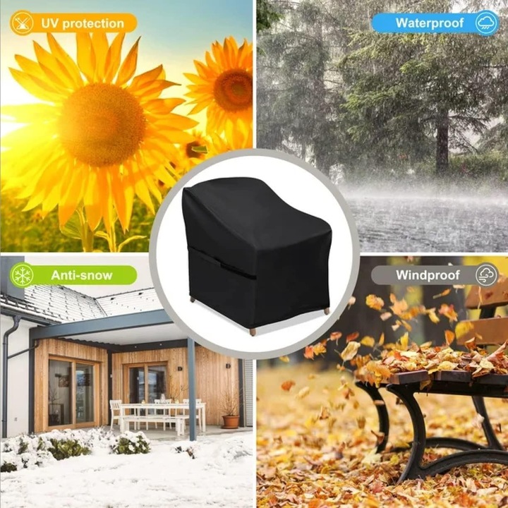Husa impermeabila pentru mobilier de patio, 110x110x85cm, protectie UV