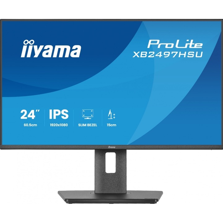 Monitor LED Iiyama 23.8", Full HD 1920x1080, HDMI, DisplayPort, Negru