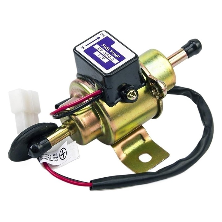 Pompa alimentare electrica universala 12V, L 130mm, 8mm pentru motorina/benzina, EP-500-0