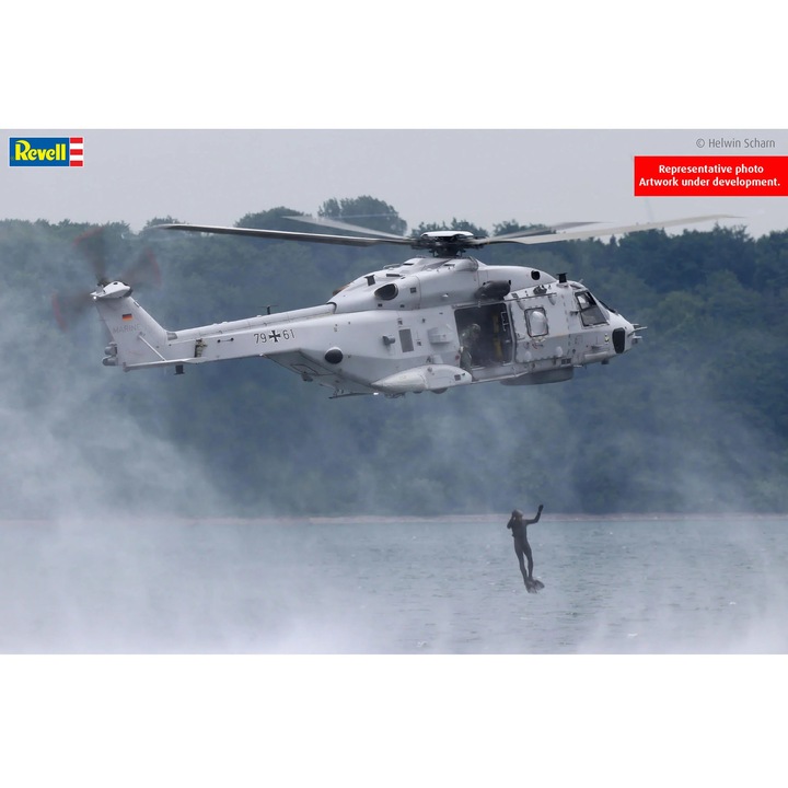 Revell NH90 NFH Navy helikopter modellkészlet, 1:72, 159 darab, hossza 23 cm, műanyag