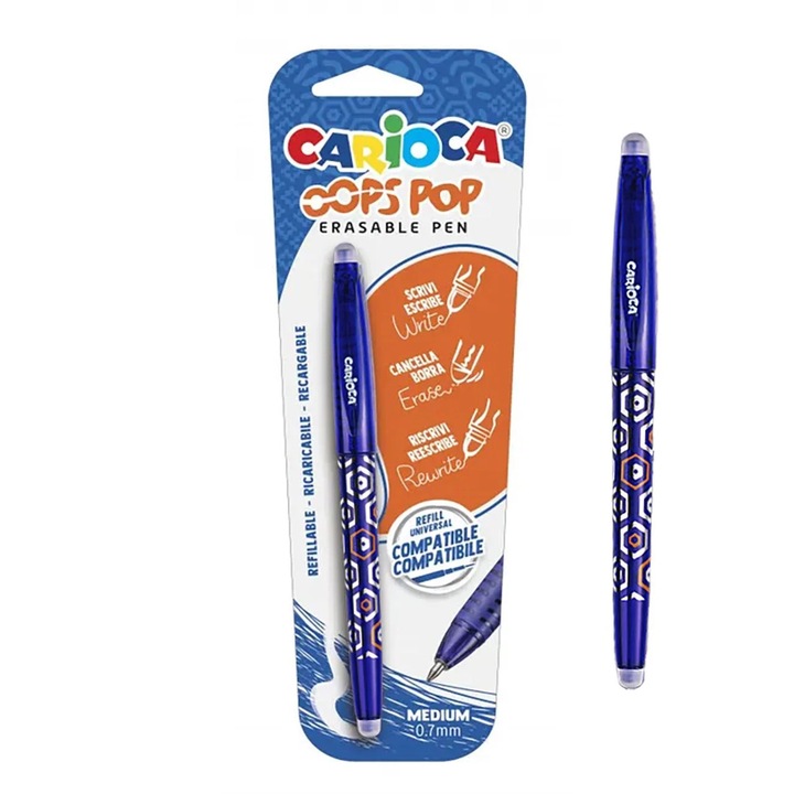 Pix cu Cerneala Termosensibila & Radiera Carioca Bleu 0.7mm