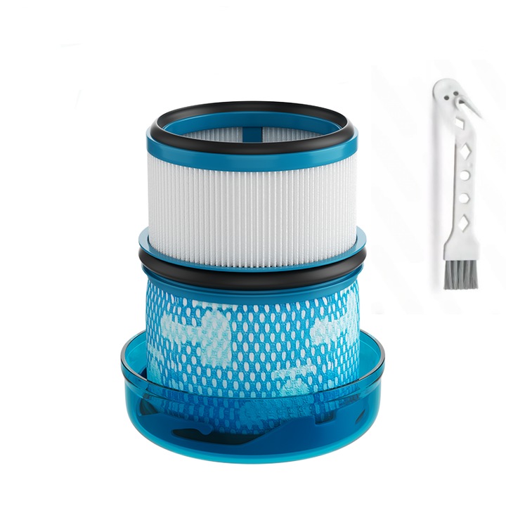 Filtru HEPA + perie curatare compatibil Dyson V16 aspirator, lavabil reutilizabil, set economic
