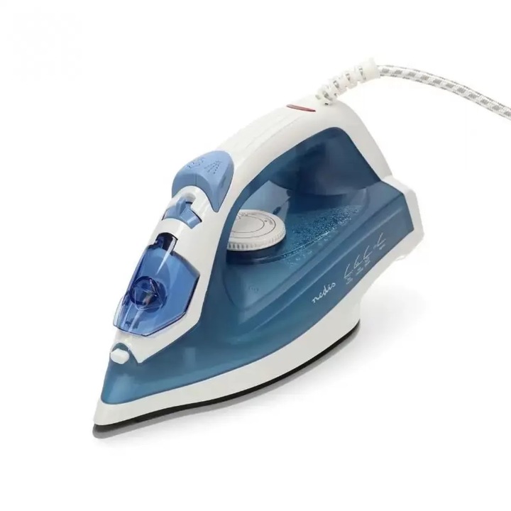 Fier de Calcat cu Abur Nedis Putere 2000W Talpa Ceramica Rezervor 0.20L Alb-Albastru