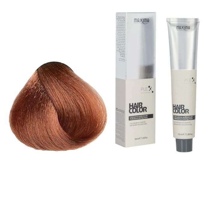 Vopsea profesionala de par, 8.4 Blond aramiu deschis, MAXIMA, 100ml
