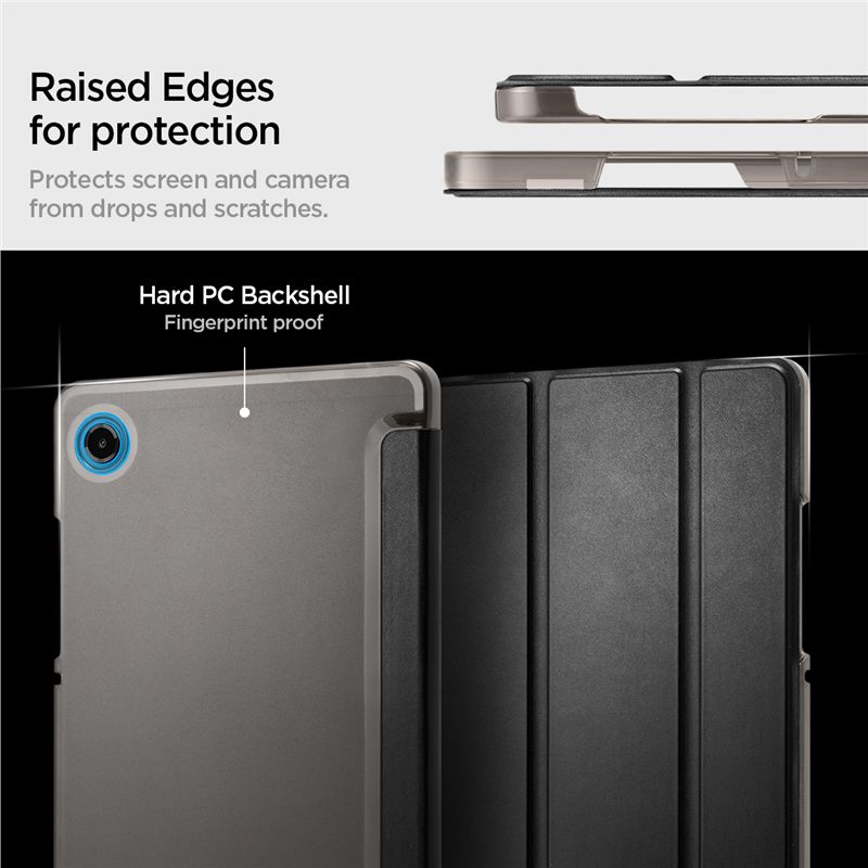 Husă Spigen Smart Fold pentru tabletă, compatibila cu Samsung Galaxy Tab A11, 8.7 inch, negru
