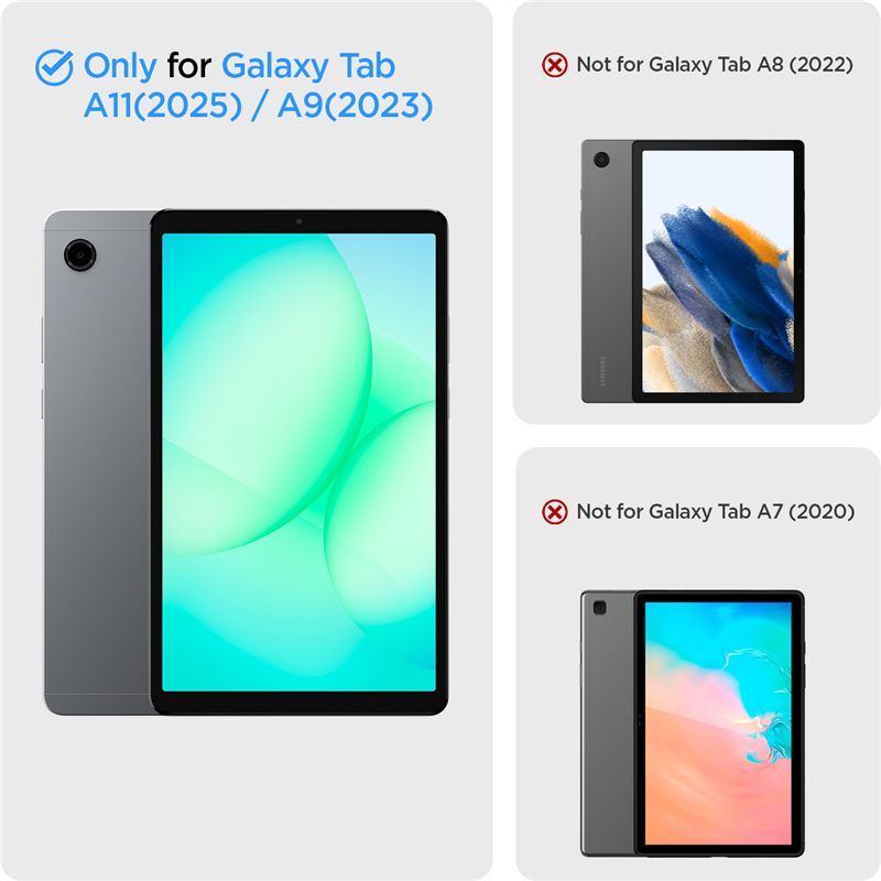 Husă Spigen Smart Fold pentru tabletă, compatibila cu Samsung Galaxy Tab A11, 8.7 inch, negru