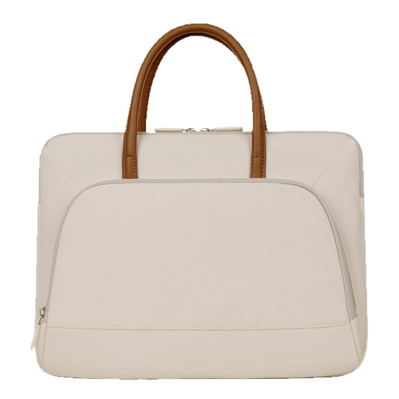 Geanta laptop Oxford impermeabila, ORBER, ultra-usoara, simpla, cu protectie la socuri, pentru laptop 13-16.1 inch, personalizabil cu logo, stil minimalist, unisex, Bej