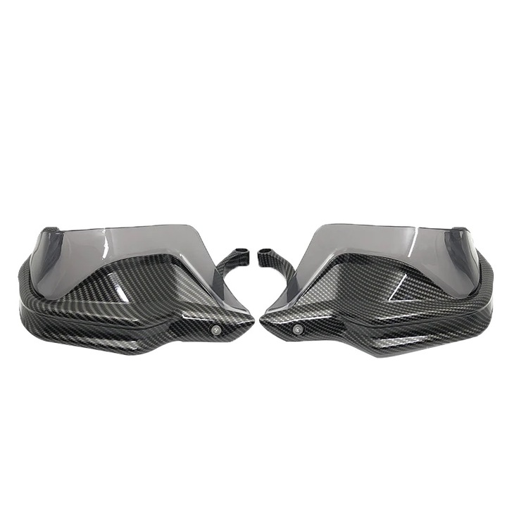 Protectie maini motocicleta, Carbon-Grey, set 1 pereche, rezistent la vant, nisip