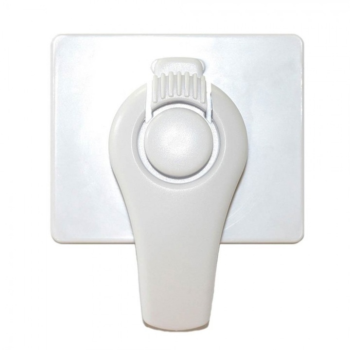 Sistem Blocare Protectie Bebe, KidGuard Safe-Lock Pro, Adeziv Puternic, Fara Gaurire, Montaj Rapid pe Frigider, Cuptor, Dulap sau Microunde, Material Plastic ABS Durabil, Mecanism Sigur cu Dubla Actionare, Protectie Anti-Accidentare, Alb