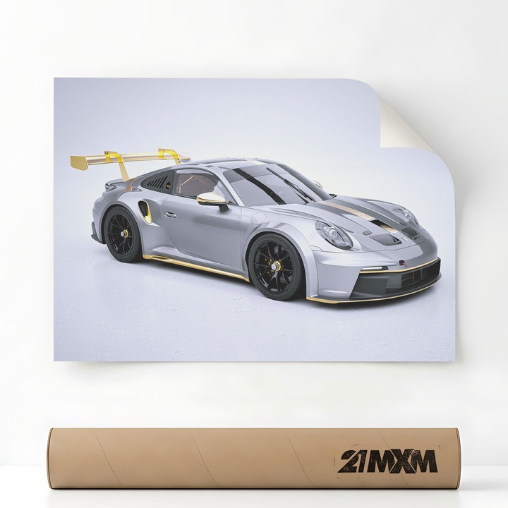 Постер Auto Premium - GT3 Cup 01 – Минималистичен дизайн, A4 (21 x 29.7 см), Без рамка