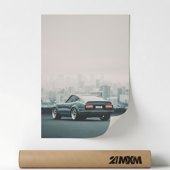 Datsun 240Z 2, Премиум Платно за Кола – Минималистичен Дизайн, 30 x 40 см, Без Рамка