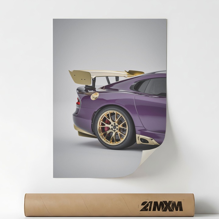 Viper ACR 02, Премиум арт принт на платно за кола – Минималистичен дизайн, A3 (29.7 x 42 см), Без рамка