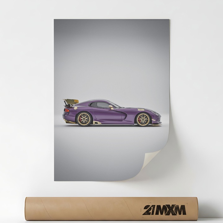 Viper ACR 08, Премиум арт принт върху платно за автомобили – Минималистичен дизайн, 30 x 40 см, Без рамка
