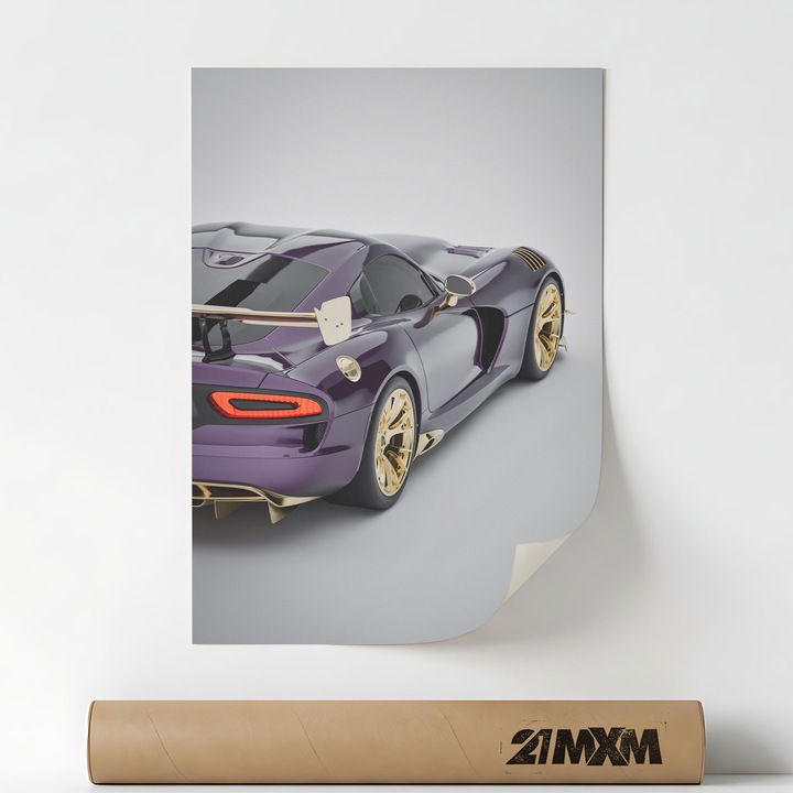 Viper ACR 01, Премиум Платно за Кола – Минималистичен Дизайн, 30 x 40 см, Без Рамка