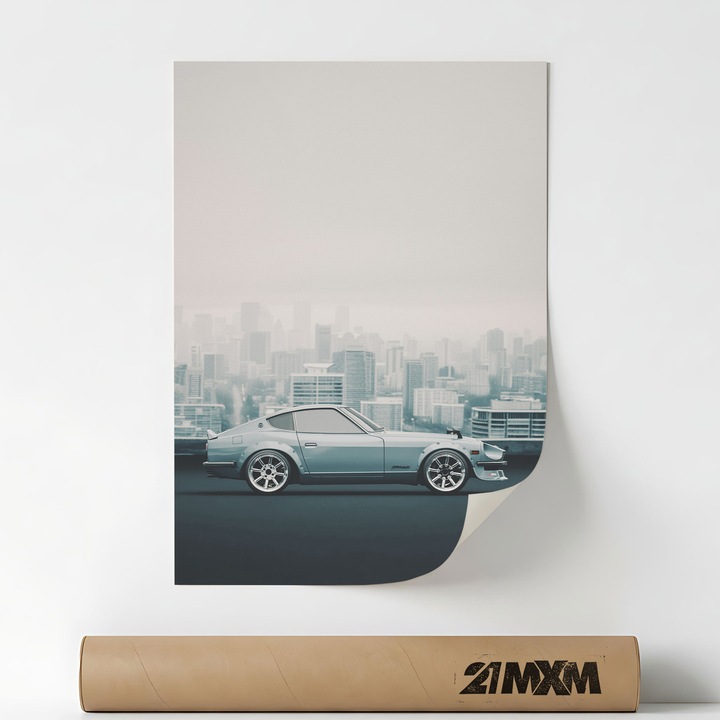 Datsun 240Z 9, Премиум Платно за Кола – Минималистичен Дизайн, 30 x 40 см, Без Рамка