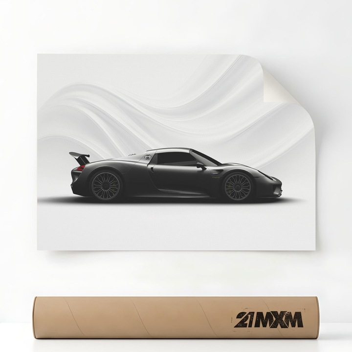 1816 918 Spyder, Премиум Платно за Кола – Минималистичен Дизайн, A3 (29.7 x 42 см), Без Рамка