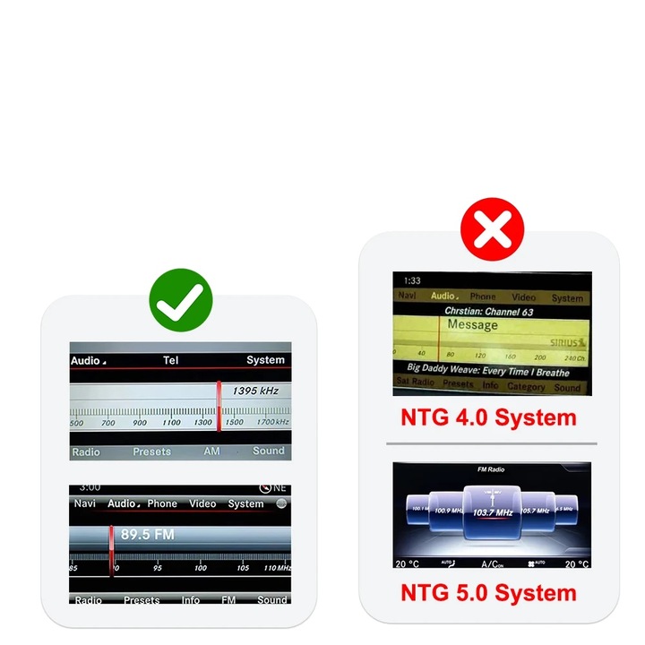 Interfata Carplay, conectivitate wireless, compatibila cu Mercedes Benz NTG 4.5, dimensiuni modul 10x15x22cm