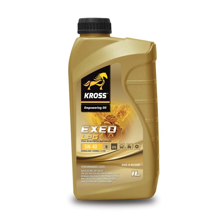 Ulei motor Kross 5W40 LPG, full sintetic, 1L