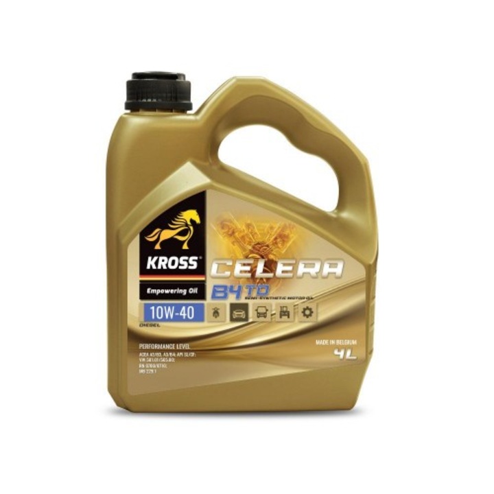 Ulei motor semi-sintetic Kross 10W40, 4L, pentru motoare diesel