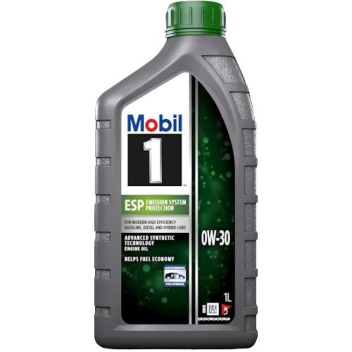 Ulei de motor Mobil 1 ESP 0W-30, 1L, canistra, MB-Approval 229.31/51/52, ACEA C2/C3, API SN Plus