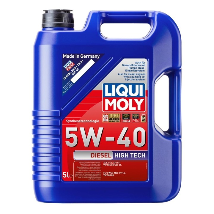 Ulei motor Liqui Moly 5W-40, 5L, canistră, export, API CF, ACEA C3