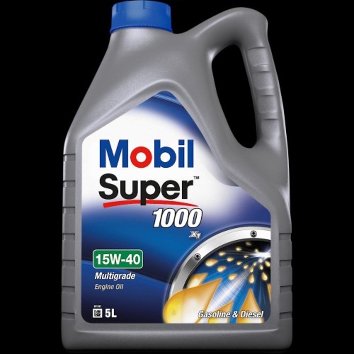 Моторно масло Mobil Super 1000 X1 15W-40, 5L, туба, API SN Plus