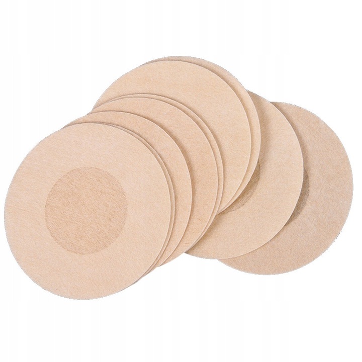 Plasturi protectori pentru mameloane, SNM, autoadezive rotunde, bej, diametru 6 cm, set 10 buc