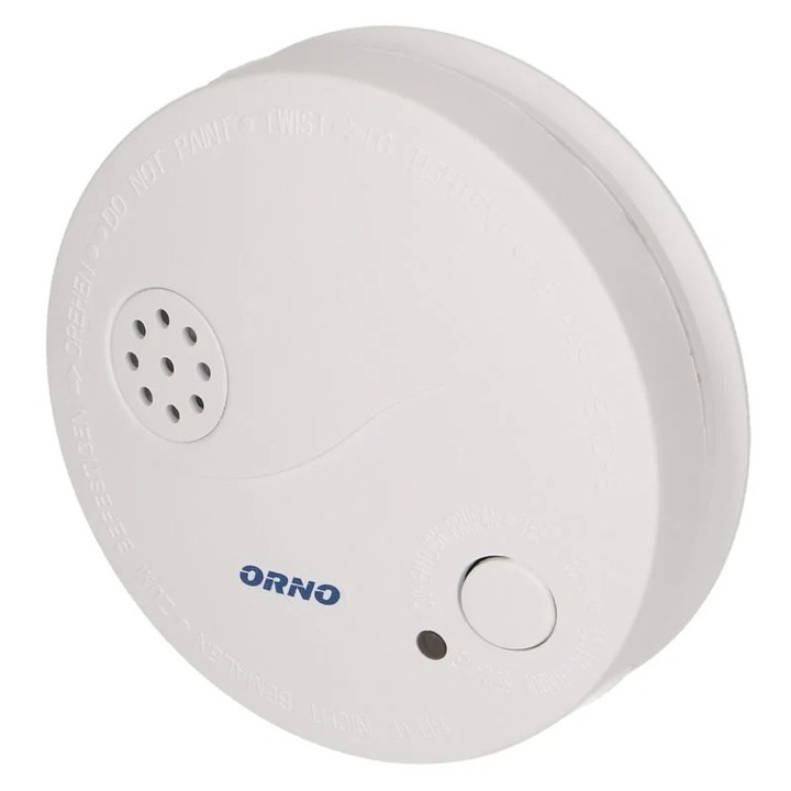 Detector de fum Orno, 360°, pentru tavan, cu baterie, alb