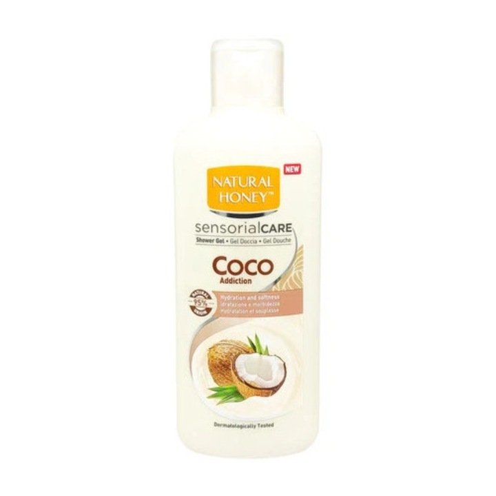 Gel de duș COCO ADDICTION Miere naturală, cu ulei de cocos, 650 ml