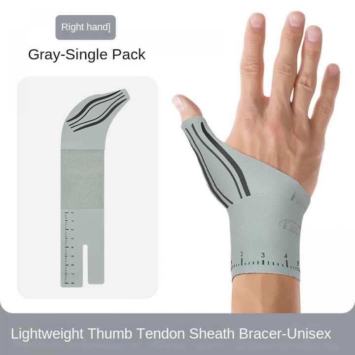 Orteza pentru Degetul Mare si Incheietura Mana Dreapta, UWOT, Gri, 1mm grosime, antialunecare